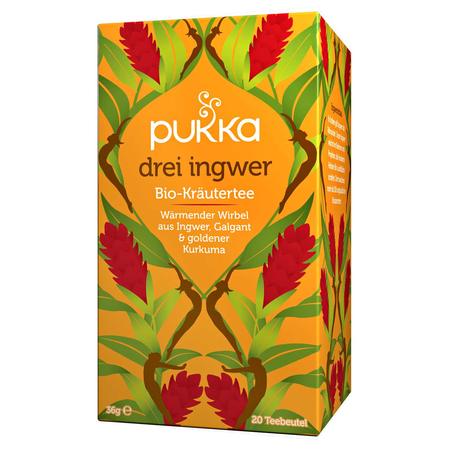 Pukka Herbs PUKKA Gyógynövények Ajurvédikus bio tea- Három gyömbéres tea kurkumával 20 db teafilter