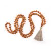 489ssg yoga kleidung mala aus holz mit sandelholz duft silbergrau quaste
