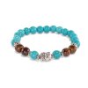 bodhi mala naramok na ruku turquoise s tigrim okom