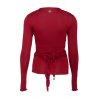 ha0ka yamadhi wrap jacket viskose bordeaux back