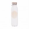 vyrp13 334516bw bodhi isolierte trinkflasche edelstahl blumedeslebens front matt weiss