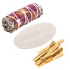 Flexity Self Love Ritual set Palo santo, White Sage, Worry Stone ruženín