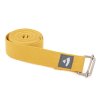 910sg safran gelb yoga meditation pilates Yogagurt asana belt schniebeschnalle gerollt