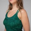 bodhi yoga yamadhi spaghetti top tielko organicka bavlna tmavozelene 2