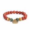 401jatm yoga mala armband roter jaspis moosachat tigerauge mit charm blume des lebens