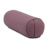 Bodhi Yoga Bolster valec na jogu ECO kapok 100% organická bavlna 65 x 22 cm (Farba Baklažánová)