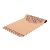 632cem yoga meditation pilates yogamatte kork ethno mandala gerollt