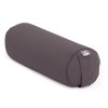 157s yoga meditation pilates yoga mini bolster eco baumwolle anthrazit schraeg