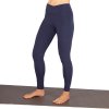 ea0dax yoga kleidung yamadhi basic yoga leggings crossed Waist bio blue front