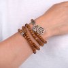 bodhi mala dlhy dreveny naramok symbol om 5