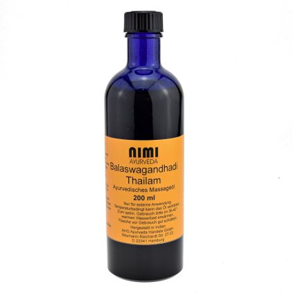 Nimi Ayurveda Balaswagandhadi Thailam masážny olej na telo (Objem 200 ml)