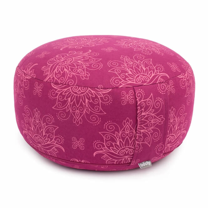 Bodhi Yoga Bodhi Maharaja Rondo – pernă de meditație Lotus Berry (roz) 32 x 20 cm Umplere: Speltă