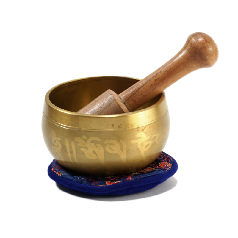 Bodhi Yoga Bol indian Bodhi în cutie cadou 8 cm fabricat manual, ton A