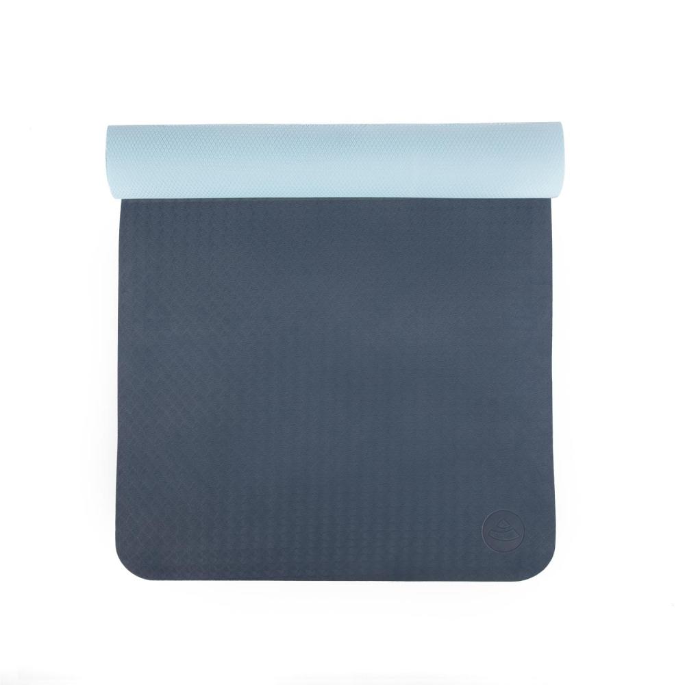 Bodhi Yoga Covor de yoga moale Bodhi Lotus Pro TPE 183 x 60 cm x 5 mm Culoare: Albastru închis/albastru deschis