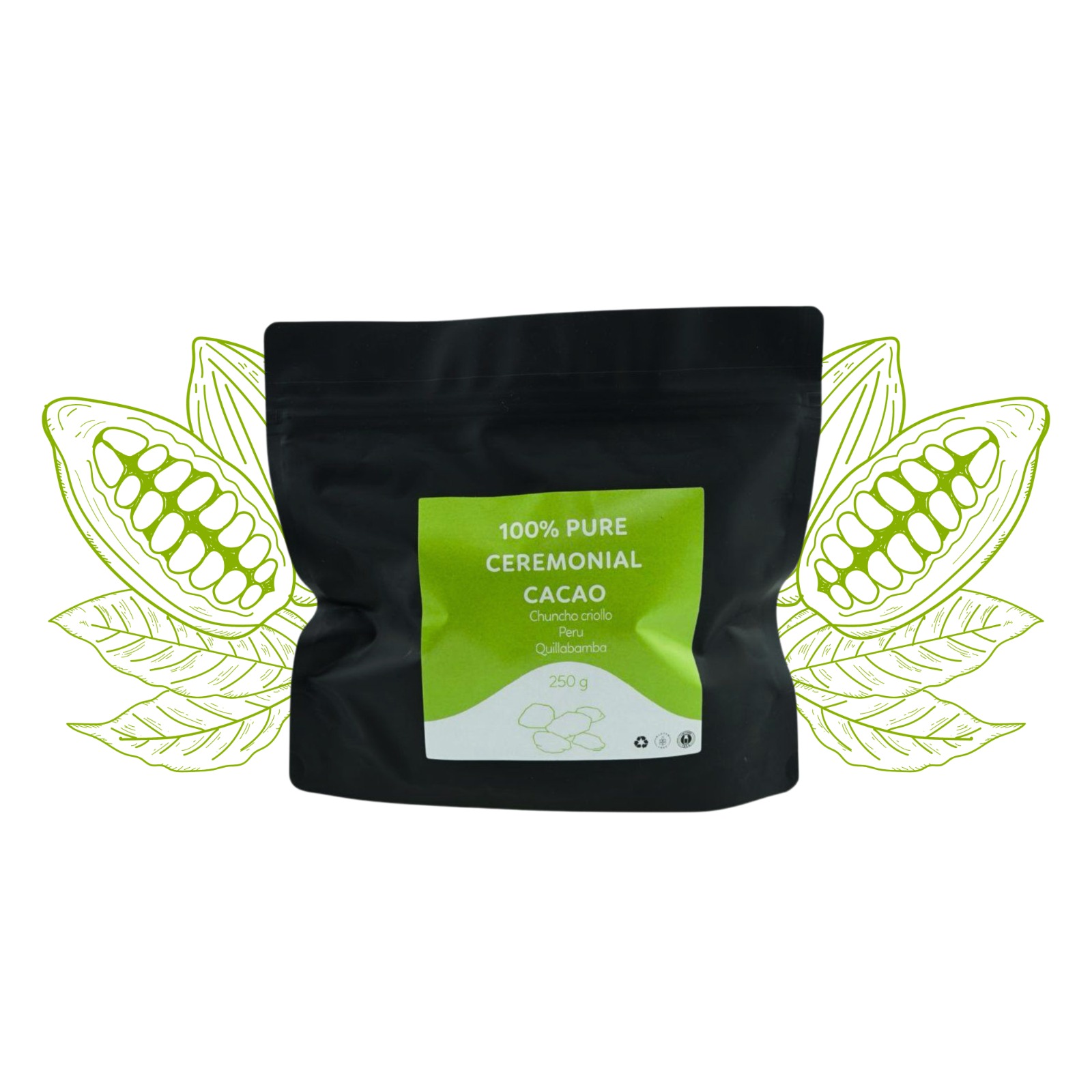 Flexity Ceremonial Cocoa Chuncho 250 g Pastă de cacao din Peru, Quillabamba