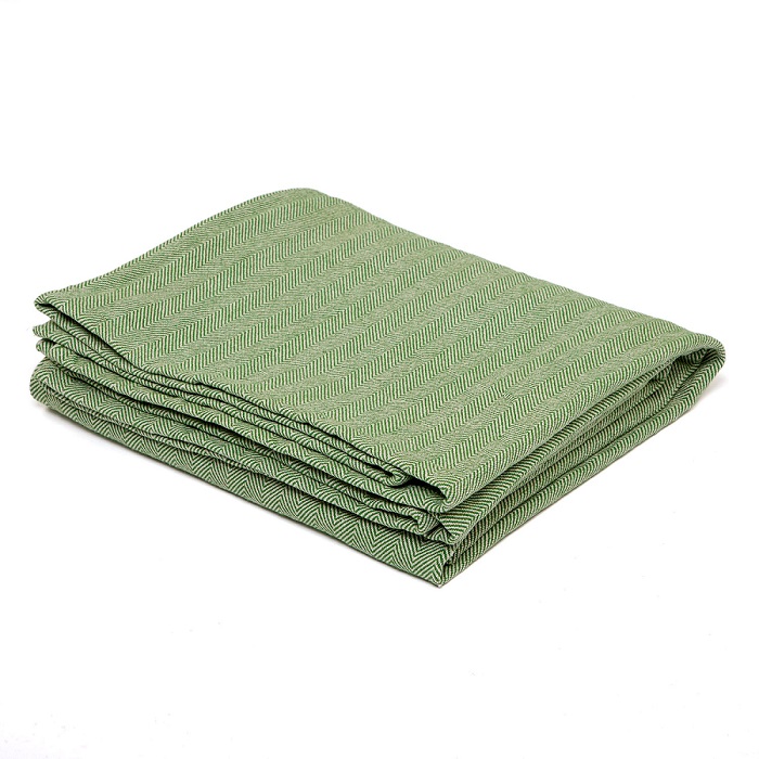 Pătură de yoga din bumbac Bodhi Yoga Nidra 150 x 200 cm Culoare: Verde