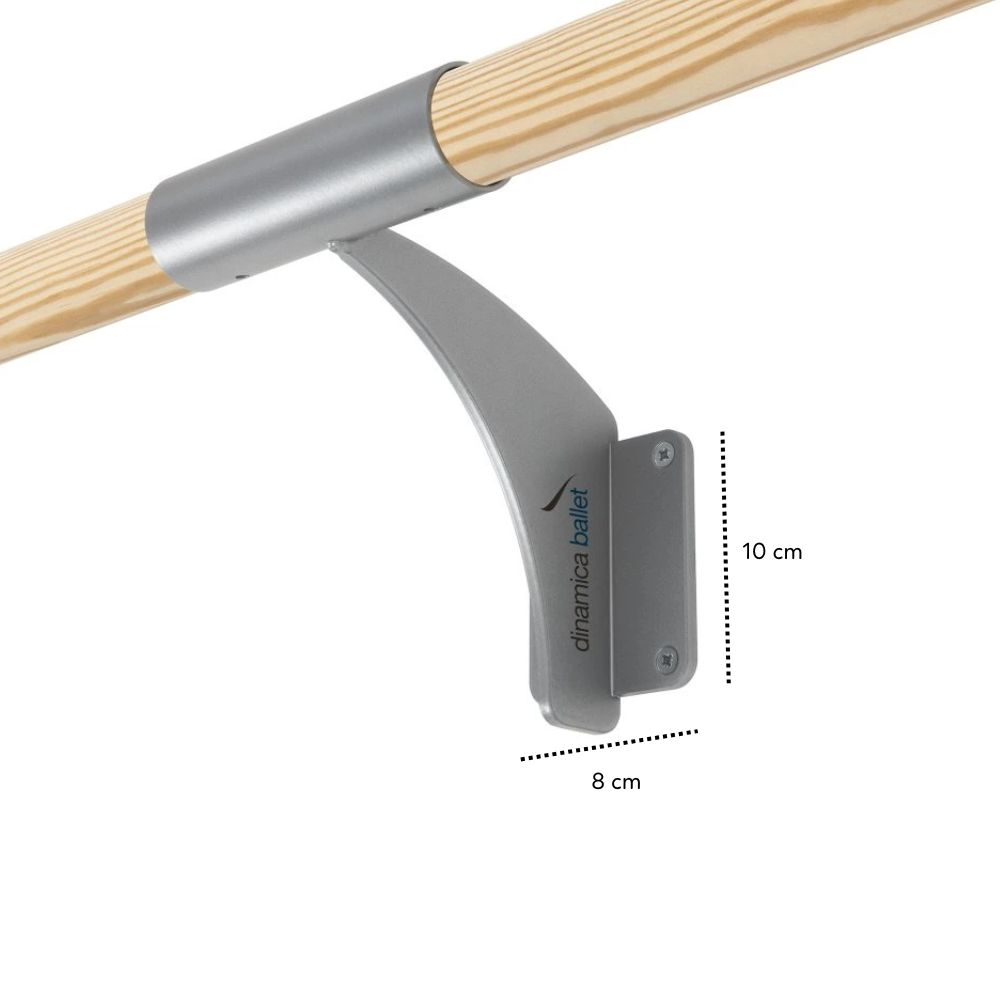 Suport de perete pentru bară de balet Dinamica ARABESQUE Culoare: Silver SIMPLE