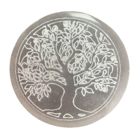 Ancient Wisdom Covoraș de selenit Arborele Vieții 8 cm