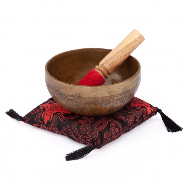 Bodhi Yoga Bol cântător tibetan Bodhi gravat 14 cm – Ton F