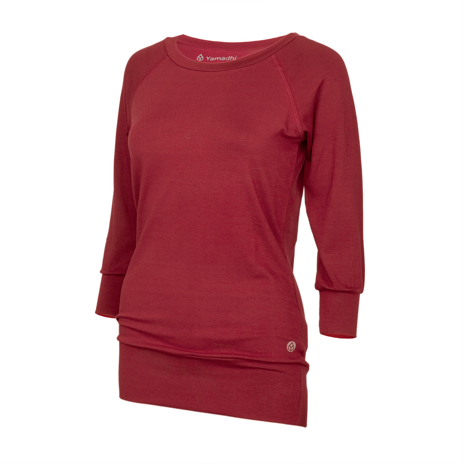 Bodhi Yamadhi Bodhi Yoga Yamadhi Casual Top cu mâneci 3/4 bordo Mărime: L