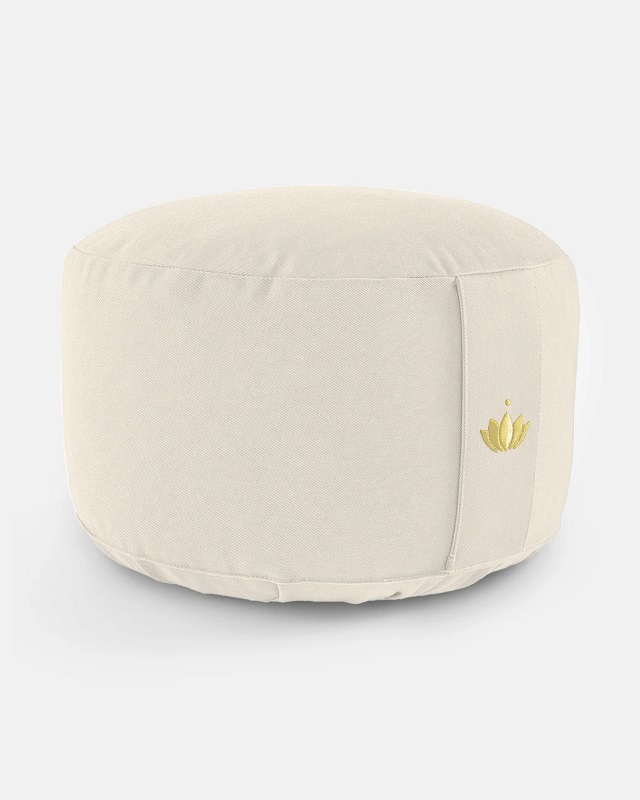Pernă de meditație Lotuscrafts Lotus 31 cm x 20 cm extra înaltă Culoare: Nature, Umplere: Speltă