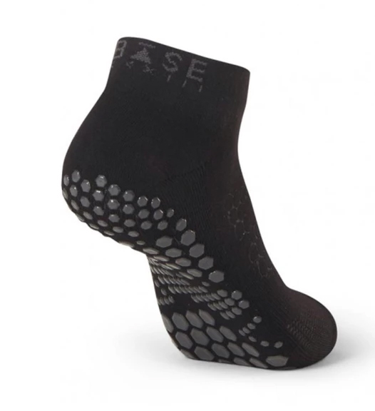 Șosete sport antiderapante Base 33 Low Rise Grip joase, negre Mărime: L 43-45