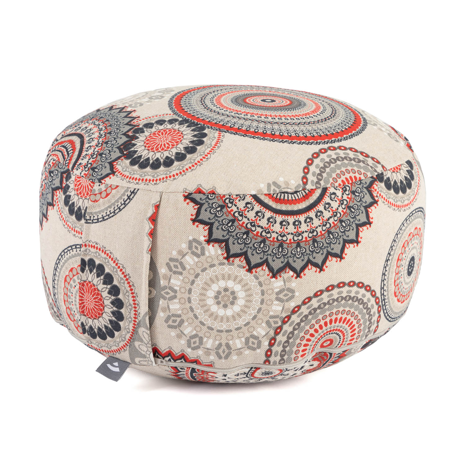 Bodhi Yoga Pernă de meditație Bodhi RONDO CLASSIC MANDALA, cu umplutură de alac, 31 x 21,5 cm Culoare: Red
