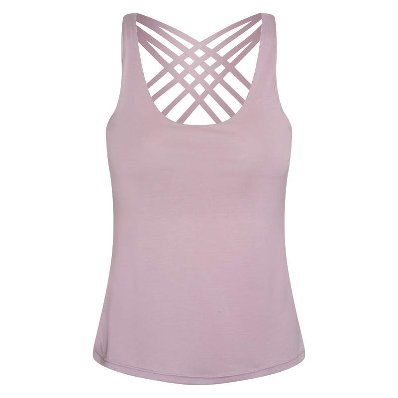 Maiou de yoga Bodhi Niyama Essentials NIRA pentru femei Culoare: Grey Lavender, Mărime: S