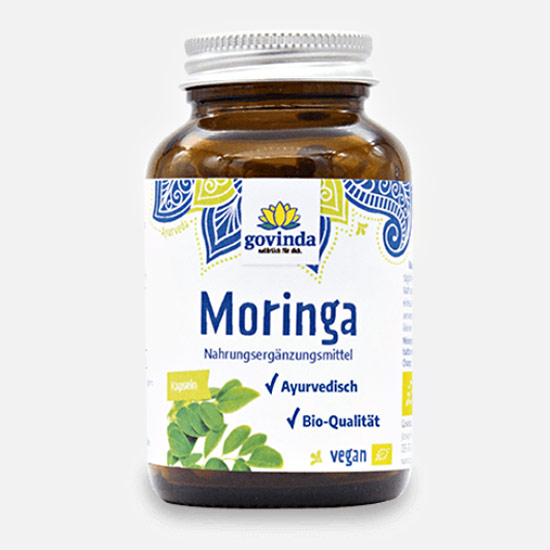 Capsule Govinda Organic Moringa cu vitamine și minerale - 90 buc.