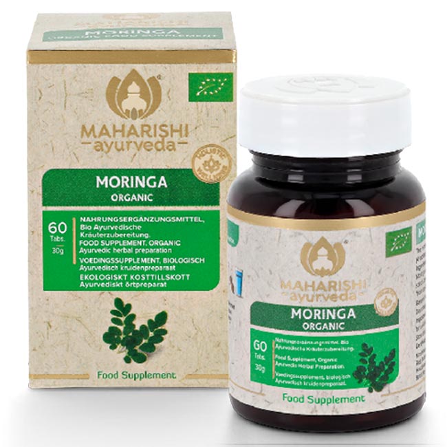Maharishi Ayurveda Moringa Maharishi Organică, 30 g (60 de tablete)