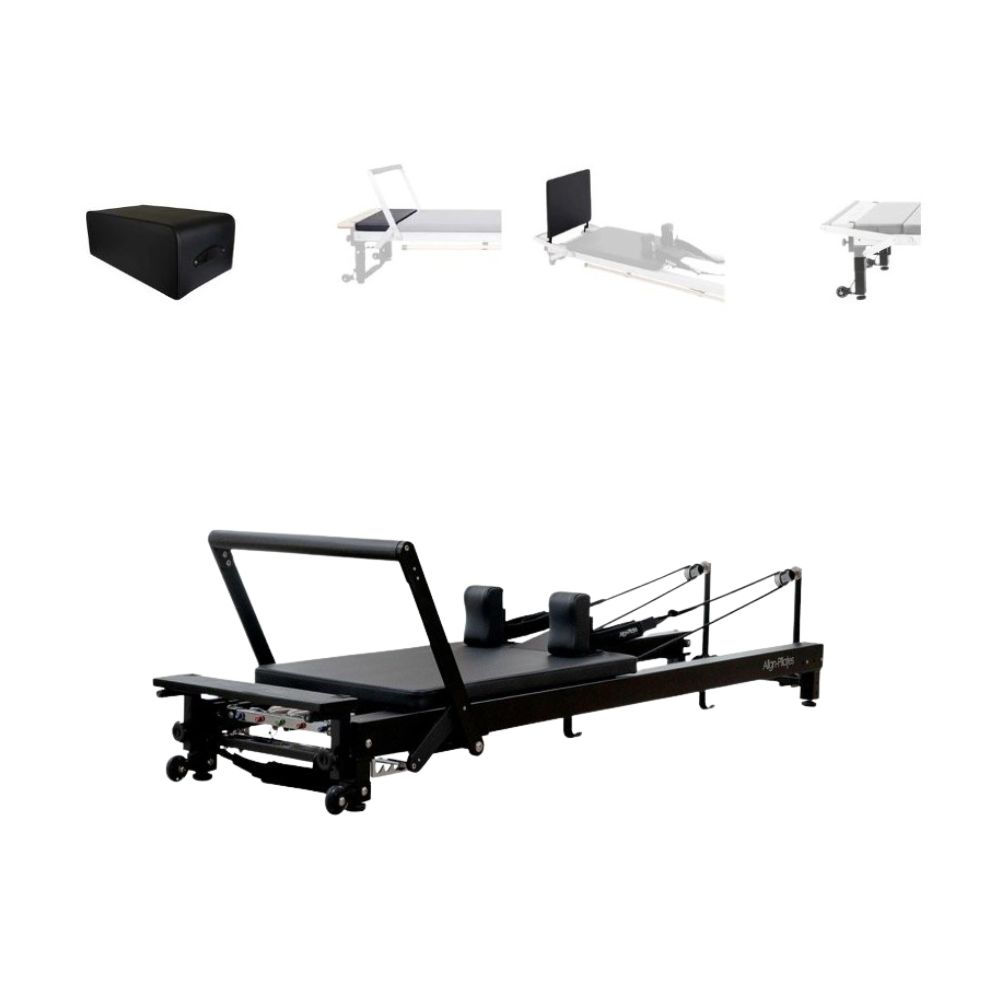 Aparat Pilates Reformer Align Pilates C8-Pro RC cu 8 roți Tip: C8 Noir+legs+box+platform+jump