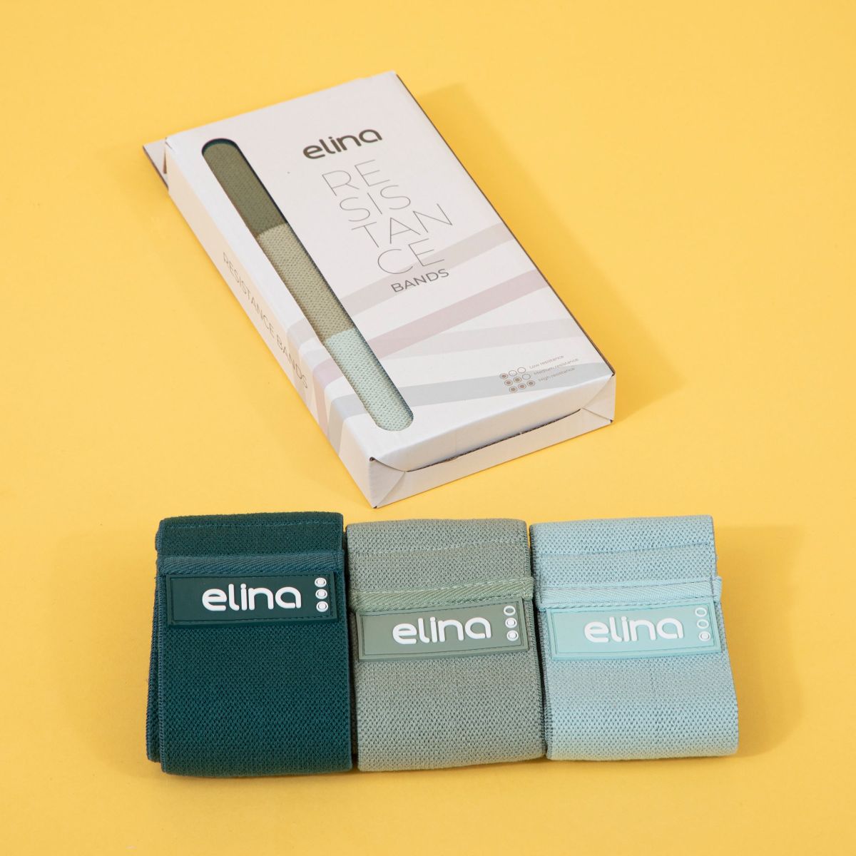 Elina Pilates Benzi elastice de rezistență Elina Pilates, cu intensități diferite Culoare: Mint Green