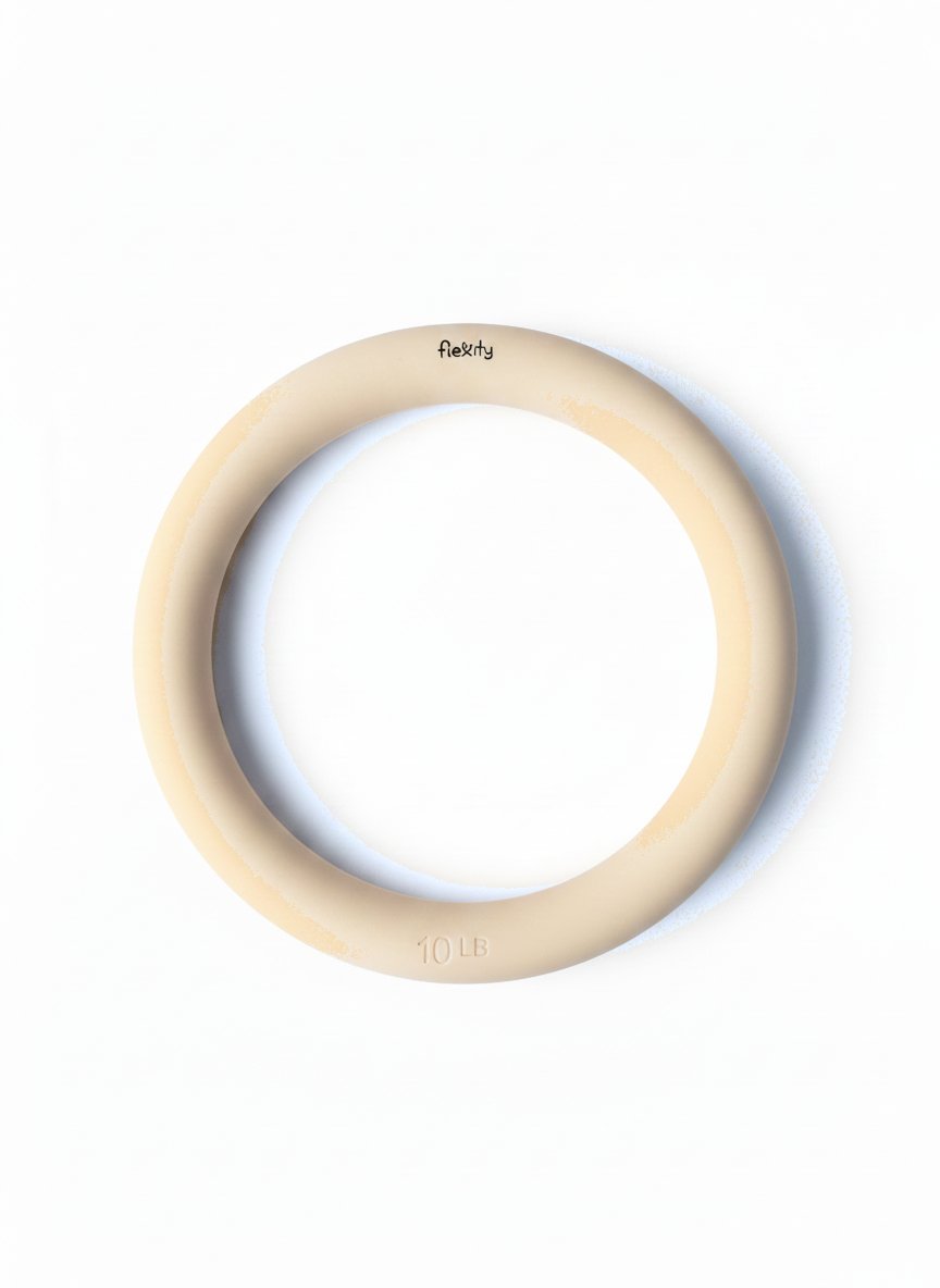 Inel cu greutate Flexity – inel din silicon pentru antrenament funcțional, 4,5 kg Culoare: Beige