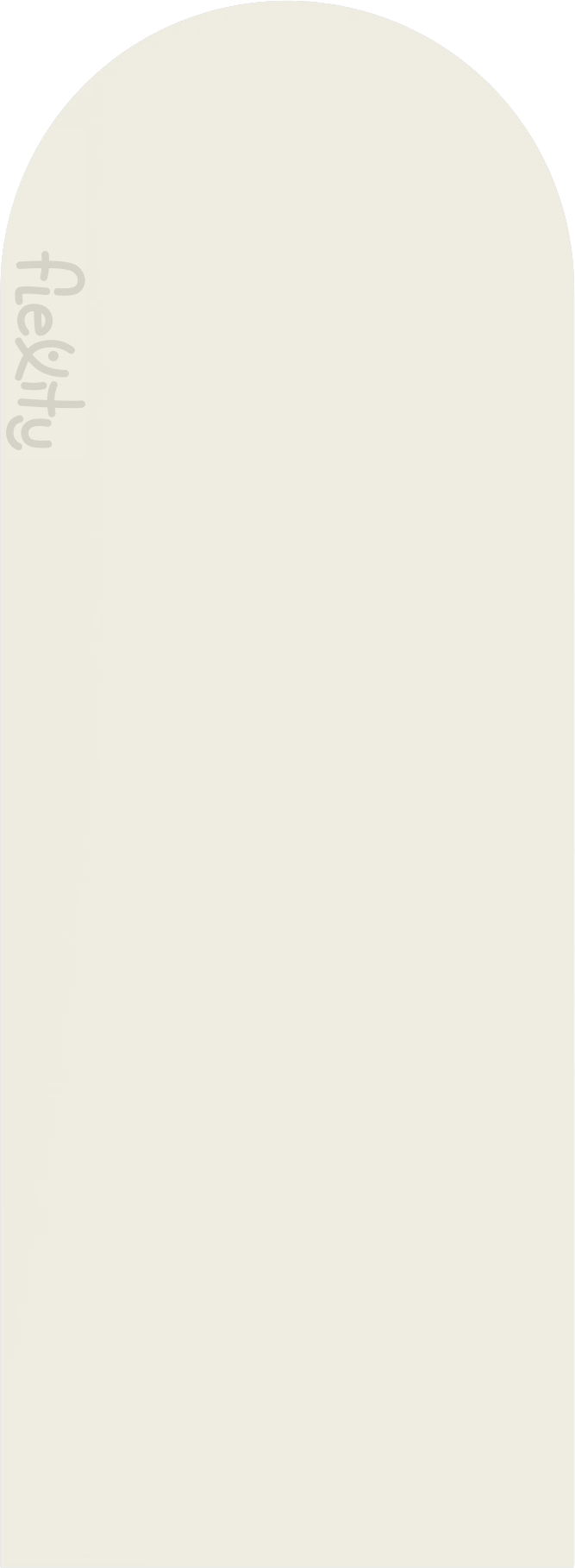 Saltea profesională Pilates Flexity Portal, antiderapantă, din PU, cu semicerc, 183 × 68 cm, grosime 5 mm Culoare: Beige