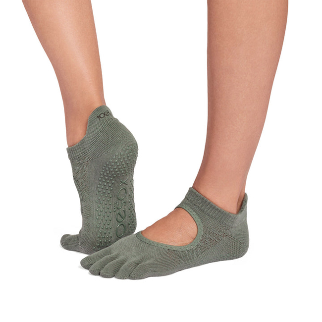 Șosete antiderapante ToeSox Full Toe Bellarina Grip (Ivy Field) Mărime: S 36-38