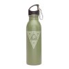 517oo yoga lifestyle bodhi edelstahl trinkflasche om triangle olive front