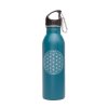 517pb yoga lifestyle bodhi edelstahl trinkflasche gross blume des lebens petrol front