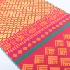 907ass yoga meditation pilates yogatuch grip towel safari sari rot gelb close up 2 2023