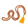 489sfr saffron gelb yoga kleidung mala mit gelber quaste above