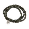 401sgbm yoga mala armband grüner serpentinit mit charm 2