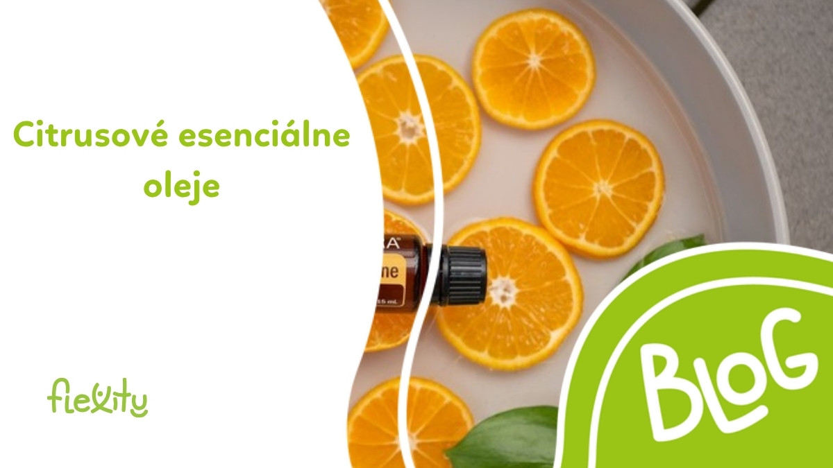 Citrusové esenciálne oleje: pomaranč, citrón, bergamot