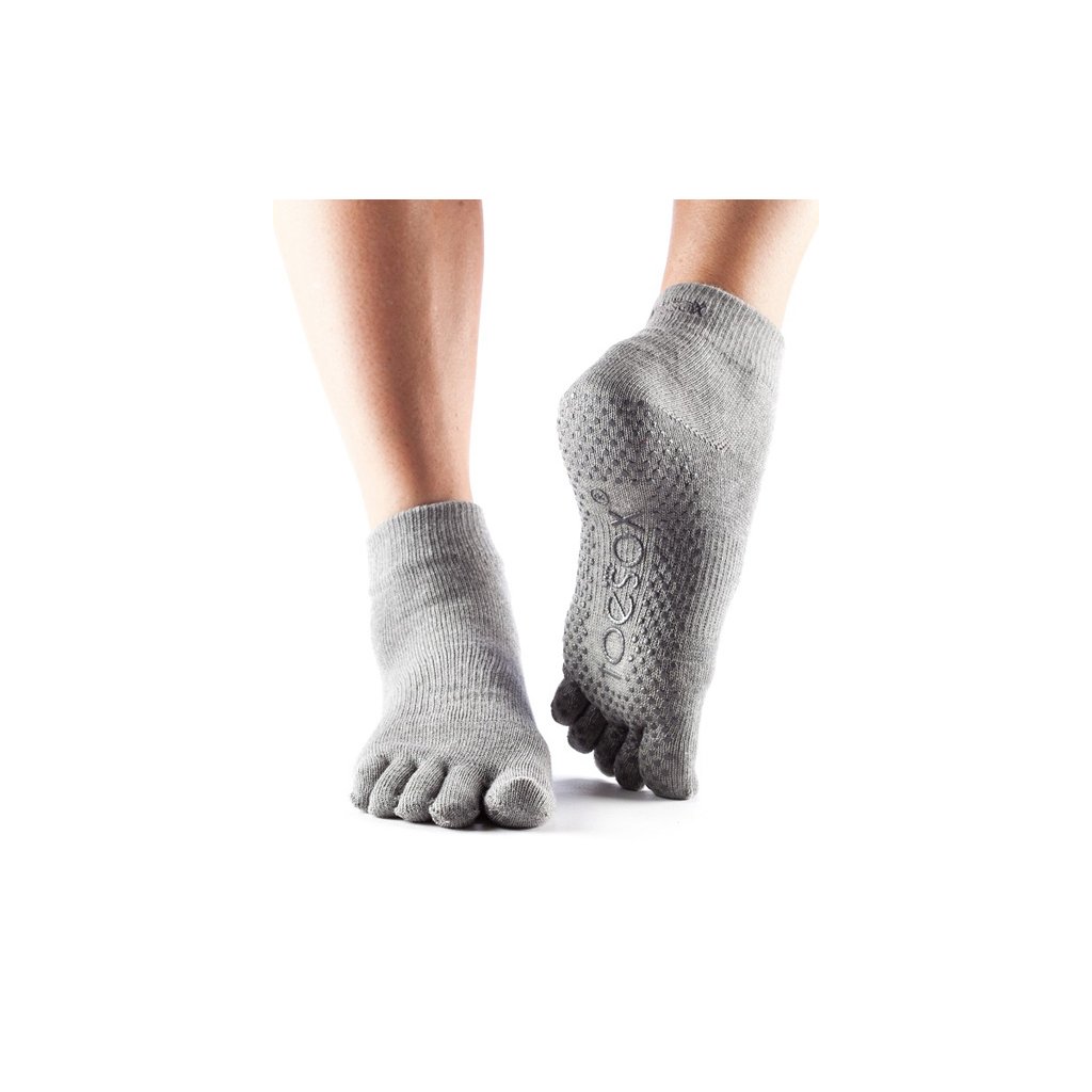 BODYNOVA  ToeSox Low Rise Full Toe Heather Grey