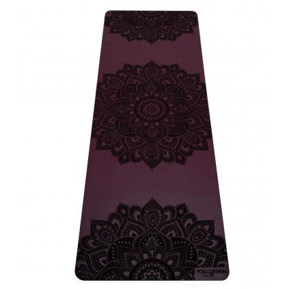 9032350mm infinity yoga mat mandala burgundy 8362