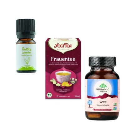 Balíček ZDRAVIE ŽENY Pura Levanduľa, Yogi Women´s Tea, Organic India Zdravie pre ženu kapsuly hormonálna rovnováha
