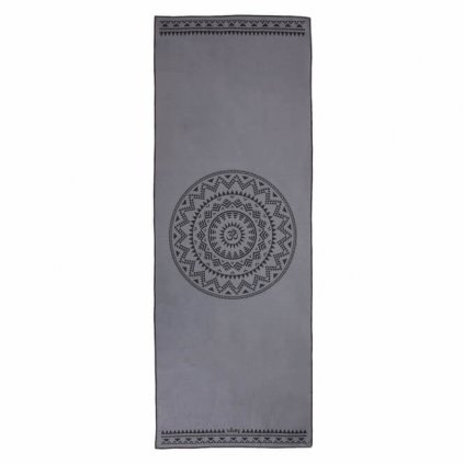 vyr 322907gem yoga yogatuch grip towel ethno mandala grau above