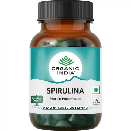 organic india spirulina tablety 120 ks prirodzeny zdroj bielkovin