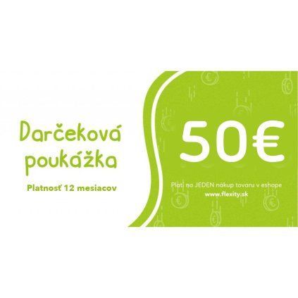 Darčeková poukážka 50 EUR