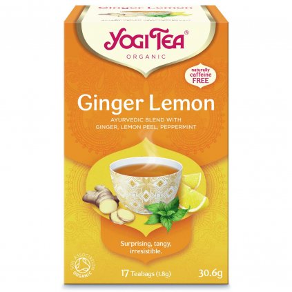 Yogi Tea Ginger Lemon (zázvor-citrón) ajurvédsky bylinno-ovocný čaj 17 x 1,8 g