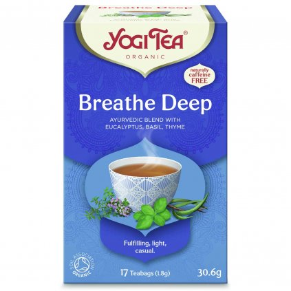 Yogi Tea Breathe Deep (prieduškový) – Ajurvédsky bylinný čaj porciovaný BIO 17 × 1,8 g