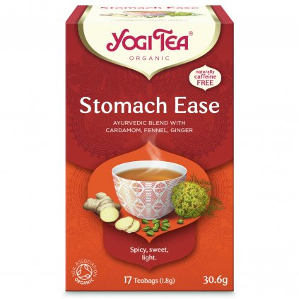 Yogi Tea Stomach ease (na trávenie) – Ajurvédsky bylinný čaj porciovaný BIO 17 × 1,8 g